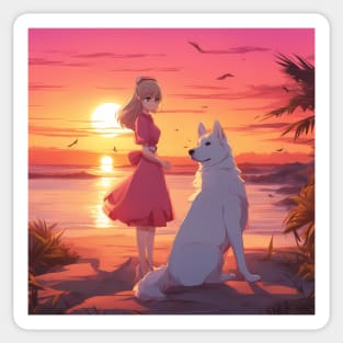 Sunset Paradise Sticker